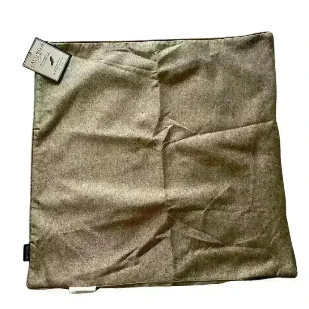Casa Decor Pillow covers 26 by 26 Khaki/ Tan/Cream color front light pink